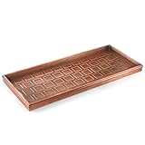 Good Directions Squares Multi-Purpose Boot Tray / Shoe Tray - Copper Finish (34 inch) - Plants, Pet Bowl, Garage, Entryway, Entrance, Foyer