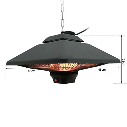 Outsunny 2kW Ceiling Mounted Weatherproof Electric Patio Heater » PatioMate