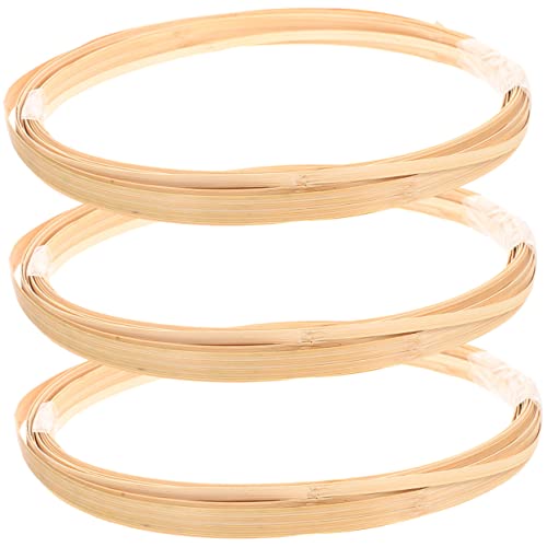 HOMSFOU 3 Rolls Woven Strips for DIY Crafting Flexible Weaving Material for Basket Making Repairing and Creative Projects Total Meters