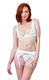 Sexy Venice Lace Open-Cup Bra Lingerie Accessory White