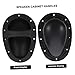 DIYEAH 2pcs Recessed Speaker Cabinet Handles Heavy Duty Abs Loudspeaker Handles for Stage Audio Equipment Replacement with Smooth Burr Surface Black