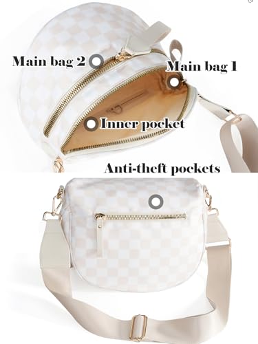 black and white checkered crossbody bag bum bag for womenspacious checkered purse fanny packs belt bag