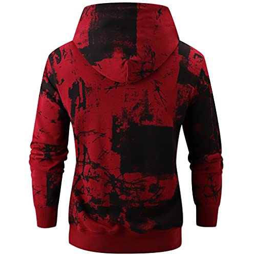 KLIEGOU Mens Tie-Dye Pullover Hooded Sweatshirt3