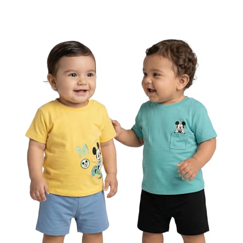 Nautinati Baby Boys Disney Mickey & Minnie Graphic Printed T-Shir...