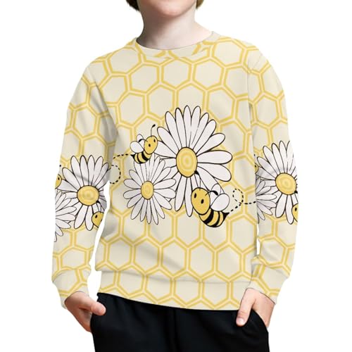 Kids Stylish Sweatshirt Versatile for School Travel Weekend Wear Crewneck Long Sleeve3