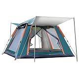 Tiendas De Campaña Emergentes Instantáneas para Familias De 3-4 Personas, Carpa Domo De Instalación Rápida, Tiendas De Campaña Impermeables A Prueba De Viento Tienda De Senderismo (Green)