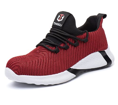 Topcloud Puntera de Acero Calzado de protección antiperforación Calzado de Trabajo Zapatillas Deportivas Ligeras Rojo 44 Cover