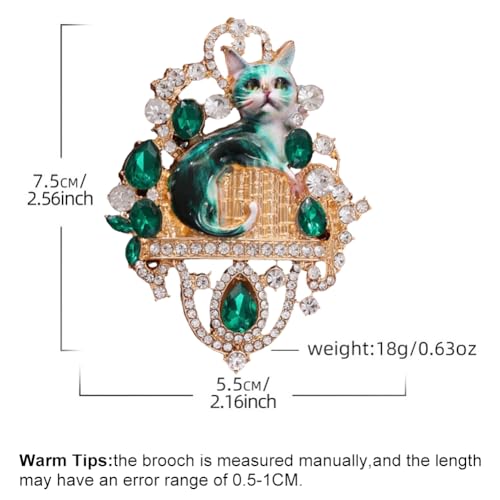 Image of Fashion Cute Crystal Animal Brooch Pins for Women Girls Cat Bird Corsage accessory Pin delicate accessory Party Ceremony