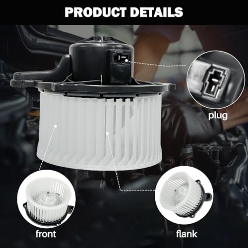 Image of Front 700222 AC Heater Blower Motor Fan Fit for Hyundai Elantra 2007-2010, Equus 2011-2013, Genesis 2009-2014, Santa FE 2007-2009, Veracruz 2007-2012 SK819165, BM00153C, 32A1005, 32A1015