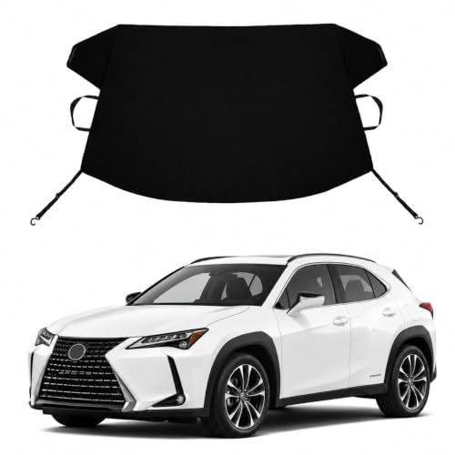 Image of UX Custom Windshield Cover for Ice and Snow Le-xus UX Heavy Duty 600D Oxford Fabric Windshield Protector Fit Waterproof Frost Snow Cover Winter Car Accessories