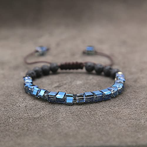 Liagza Healing Crystal Anxiety Bracelet For Women Healing Stone Jewelry Calming Stress Quartz Aromatherapy Lava Rock Bead Diffuser Bracelet Essential Oil Depression And Anxiety Relief Gifts For Women #TOP1