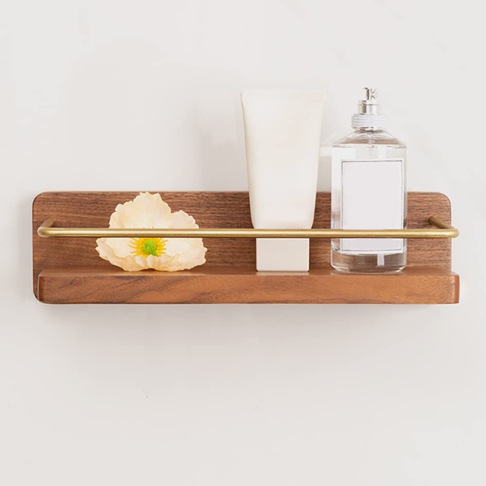 Étagère murale salle de bain bois massif Sto douche 45 cm