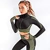 OLCHEE-Womens-2-Piece-Tracksuit-Workout-Set-High-Waist-Leggings-and-Crop-Top OLCHEE Women's 2 Piece Tracksuit Workout Set - Leggings and Crop Top Green M
