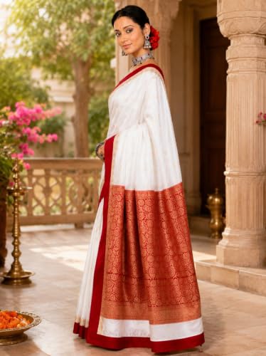 Image of Women's Glory Banarasi Satin Silk With Embroidered Design.