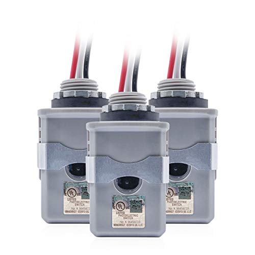 Outdoor Photoelectric Switch Wire-in photocell Stem-Mount Light Control with Photocell Light Sensor