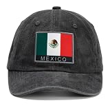 2026 World Cup Mexico National Team Baseball Cap,Adjustable Flag Baseball Hat for World Cup Fan Black