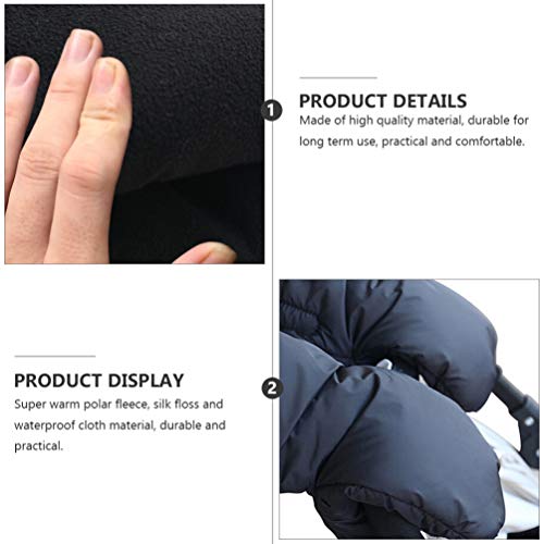 1 Par Luvas De Carrinho Mão De Bicicleta Luvas De Barra De Carrinho Capa De Guidão à Prova De Luvas