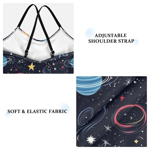 Girls Swimsuit 1-Piecing Toddler Bathing Suit Girl Toddler Swim Suits for Girls Beach Swimwear 4T Starry Night Star Sun Moon3