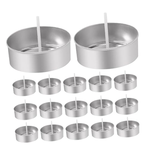 LALAFINA Aluminum Tealight Cups 300pc Empty Candle Cups 300pc 2.5cm Wicks Kit for Candle Making