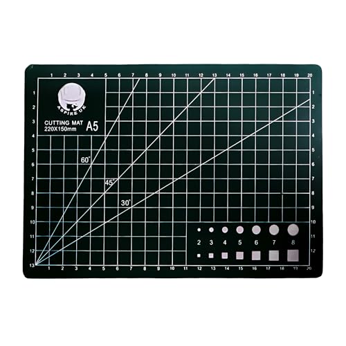 ASPIRE UK A5 Self Healing Cutting Mat Non-Slip Craft & Quilting Mat with Printed Grid Lines – Ideal for Precision Cutting & Professional Use ASPIRE UK A5 Self Healing Cutting Mat Non-Slip Craft & Quilting Mat with Printed Grid Lines – Ideal for Precision Cutting & Professional Use