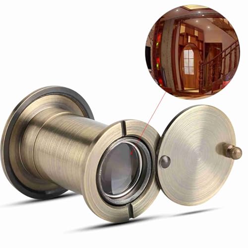 Mirilla para puerta principal, visor de ángulo amplio para puertas de 35 a 60 mm de grosor, color bronce miniatura 5