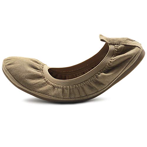 Ollio Women's Shoes Faux Suede Comfort Ballet Flat2