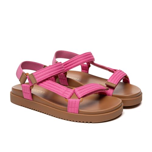 Image of Rihero Women's Flat Sandals Comfortable Open Toe Adjustable Strap Walking Footbed Sandals