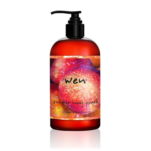 WEN by Chaz Dean Cleansing Hair Conditioner - Adds Moisture to Dry, Curly, & Fine Hair, Shampoo Alternative for Women & Men, Hydrating & Moisturizing - Summer Honey Peach, 16 fl oz (Pack of 1)