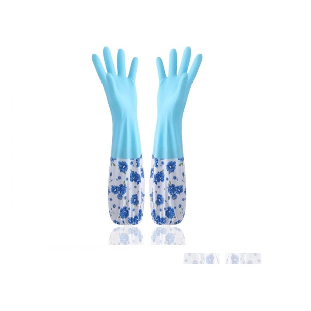 Reusable Waterproof Household Latex Hand Gloves for Kitchen Dish Washing Laundry Cleaning Gardening and Sanitation (Geen and blue) Reusable Waterproof Household Latex Hand Gloves for Kitchen Dish Washing Laundry Cleaning Gardening and Sanitation (Geen and blue)