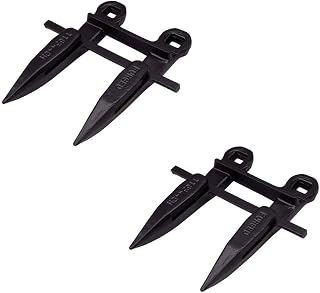 Mytee Products (2 Pack) Combine Platform Sickle Bar Rock Guard fits MacDon Part # 118344 - Black Powder Coated Forged Steel Sickle Mower Knife Guard with Two Prongs