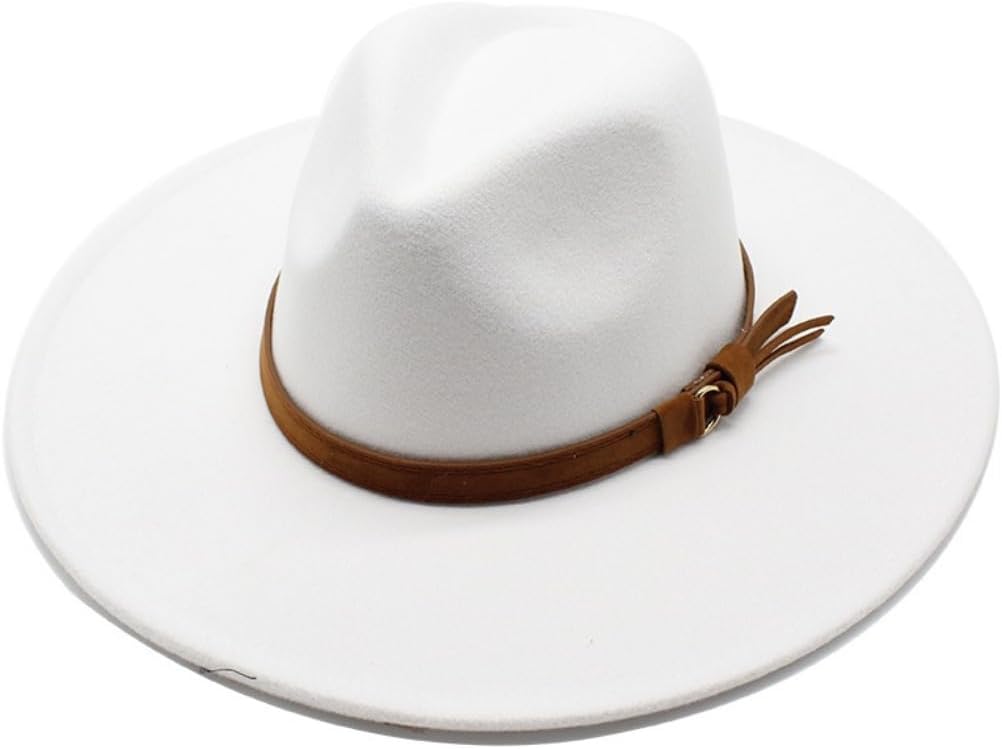 Classic Western Cowboy Hat, Olive Green Felt with Brown Leather Band, Wide Brim, Regular Fit
