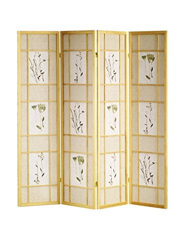 ORE Furniture International 4-Panel Shoji Screen, Natural by ORE Furniture