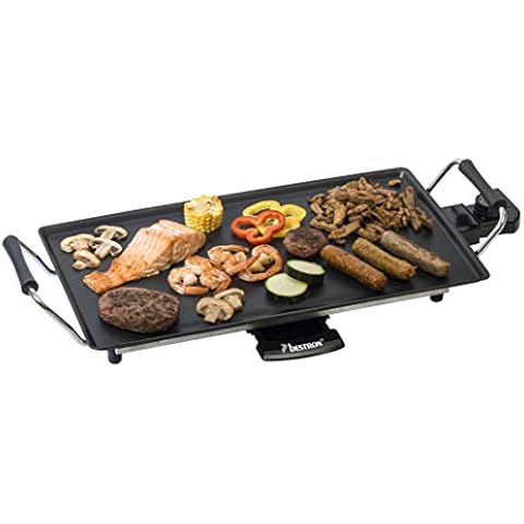 Bestron Plancha Parrilla Eléctrica con Revestimiento Antiadherente Cover