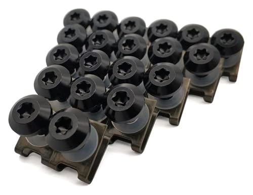 Für YAMAHA FZ8 FZ6 XSR700 XSR900 XV950 XV250 Motorradverkleidungsschrauben Federbolzen Muttern M6(Black- Silver)