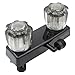 RV Camper Exterior Outdoor Shower Hot/Cold Water Mixer Knobs Black PN 94204