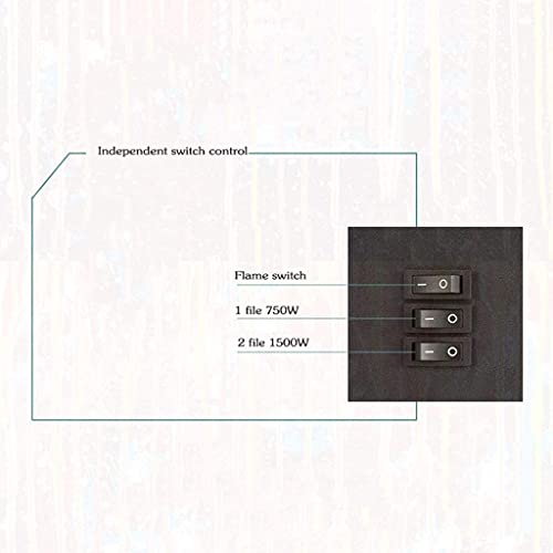 Kit Voor Elektrische Open Haard, Verstelbare Thermostaat, Realistisch Vlameffect, Bescherming Tegen Oververhitting, Anti… - Image 7