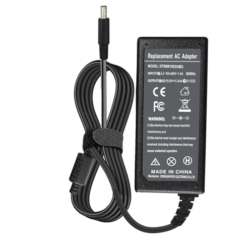 65W Laptop Charger for Dell Latitude 3520 3420 3510 3440 3450 3150 3550 3400 3500 7202 3379 3390 2-in-1 vostro 3530 3520 3510 3420 5502 Laptop Power Adapter Cord Supply(4.5 * 3.0mm Round Connector)