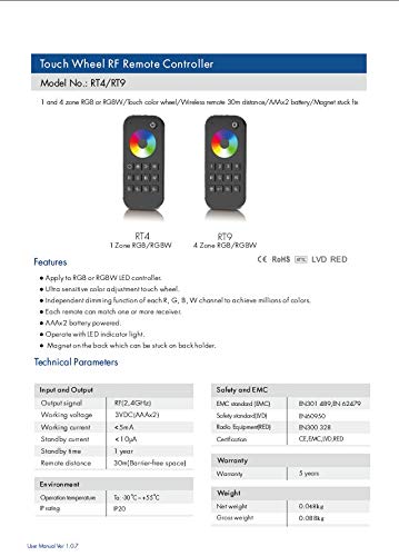 Telecomando RF 4 Zone RGBW - Controller VP | Regolazione Colori LED - Foto 6