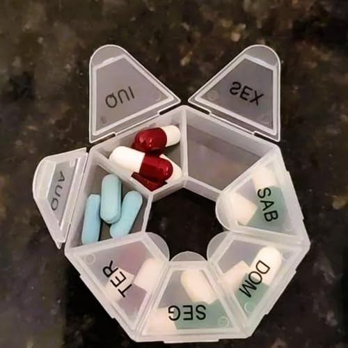 Porta Comprimido Organizador de Remédios Estojo Para Medicamentos Com Divisórias Caixa de Pílulas Di