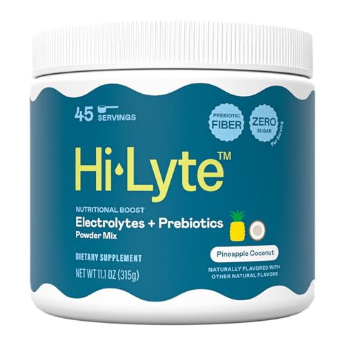Image of Hi-Lyte Gut Health Electrolyte Powder, Daily Hydration Supplement & Crave Killer, Pineapple Coconut, 45 Servings, Low Carb, Sugar-Free, Keto & Vegan | Plus Prebiotic Fiber for Digestive Wellness
