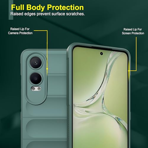 Image of Zapcase Back Case Cover for OnePlus Nord CE 4 Lite 5G | Compatible for OnePlus Nord CE 4 Lite 5G Back Cover | Liquid Silicon Magic Case with Camera Protection | Dark Green