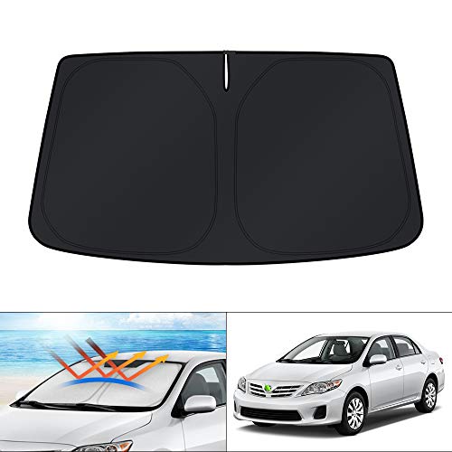 Image of KUST Windshield Sun Shade Custom Fit for Toyota Corolla 2009 2010 2011 2012 2013 Accessories Sunshade Foldable Sun Protector Block UV Rays Keep Car Cooler