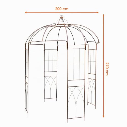Arco de rosas para guiar enredaderas pesadas sin doblar la madera 3
