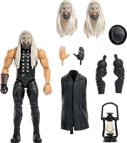 Mattel WWE Ultimate Edition Action Figure & Accessories Set, Uncle Howdy 6-inch Collectible with Swappable Heads & Hands, 30 Articulation Points
