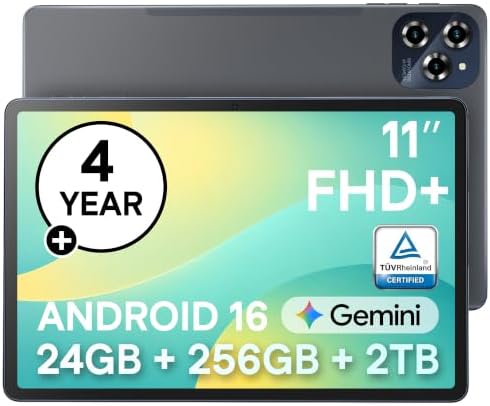 TABWEE 11 Inch Android 16 Tablet, 2K FHD, Widevine L1, 24GB RAM +...