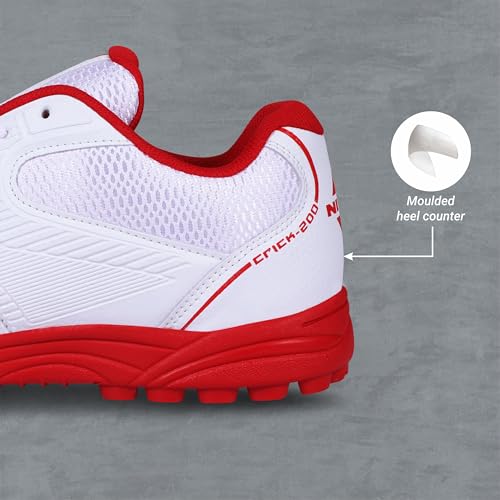NIVIA Crick-200 Cricket Shoes for Men | Flexible Mesh & TPU Construction| Cushioned Die Cut NR EVA Insole| Durable Rubber Sole| Designed to Elevate Your Performance on the Playground| Cricket Sport Shoes