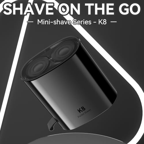 Image of ENCHEN K8 Mini Portable Electric Shaver,Stylish Hidden Blade Design,Magnetic Cutter Head,IPX7 Waterproof,Rechargeable USB Type-C Beard Razor,Suitable for Home and Travel Face Grooming,Black