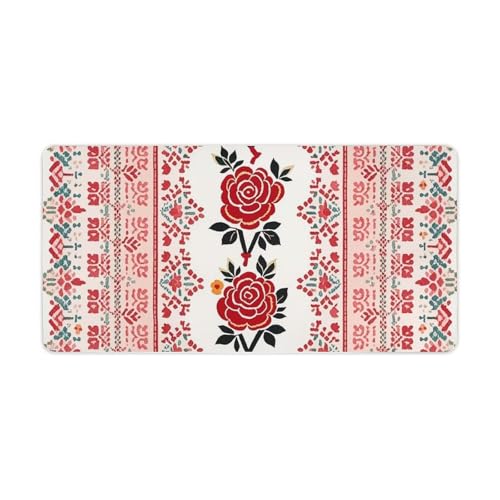 Desk Pad Protector 24x12 Inch Estilo Bordado Ucraniano miniatura 5