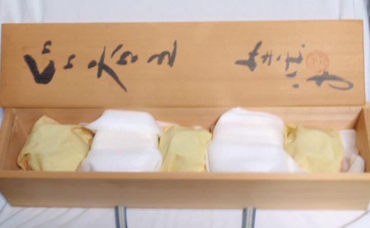 常滑焼 大迫みきお氏作 灰釉ぐい吞み 5点揃い