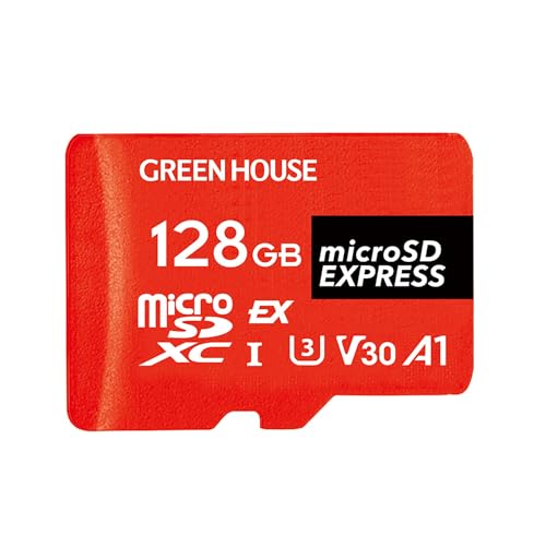 グリーンハウス microSD EXPRESS 128GB NintendoSwitch2対応 A1 V30 U3 読込800MB/s 書込500MB/s GH-SDM-DEXA128G